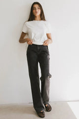 Weekend Vibe Tee In Ivory - Final Sale