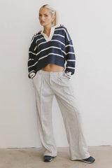 Cami French Terry Trouser In Grey - Final Sale
