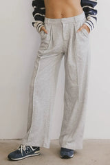 Cami French Terry Trouser In Grey - Final Sale