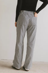Romero Gingham Pants In Black