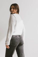 Serena Knit Sweater In Grey - Final Sale