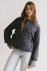 Zola Quilted Jacket in Navy - FINAL SALE