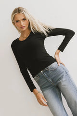 Kendra Basic Top In Black - Final Sale