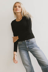 Kendra Basic Top In Black - Final Sale