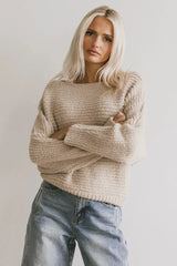 Calia Knit Sweater In Tan - Final Sale