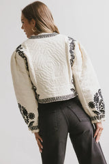 Benja Embroidered Jacket In Ivory - Final Sale