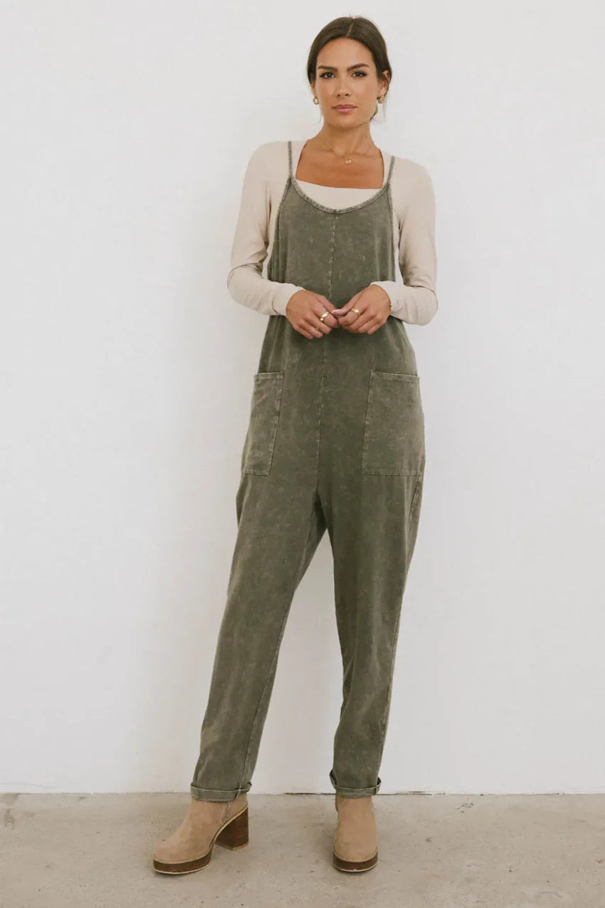 Bram Overalls in Olive - FINAL SALE