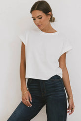 Rowena Boxy Top in White - FINAL SALE