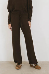 Jesse Waffle Knit Pants in Brown - FINAL SALE