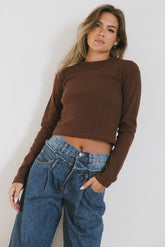Hallie Top in Brown - FINAL SALE
