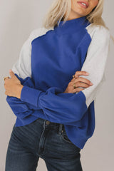 Drew Colorblock Sweatshirt In Blue - Final Sale