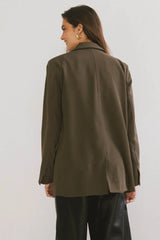 Crystal Blazer In Olive - Final Sale