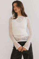 Linnea Lace Top in Ivory - FINAL SALE