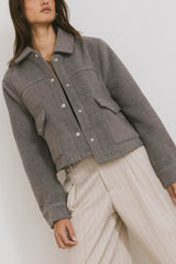 Nina Wool Blend Jacket in Grey - FINAL SALE