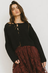 Cabbet Cardigan In Black - Final Sale