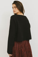 Cabbet Cardigan In Black - Final Sale