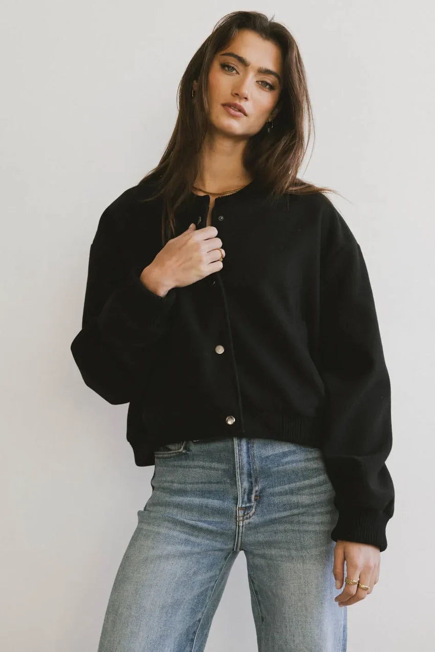 Molly Bomber Jacket in Black - FINAL SALE