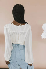 Frankie Sheer Peplum Blouse - Final Sale