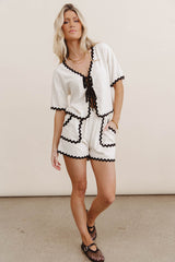 Bailey Ric Rac Tie Front Top