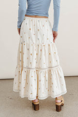 Sicilie Embroidered Floral Skirt - Final Sale