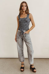 Jocelyn Barrel Jeans In Grey - Final Sale