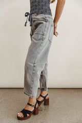 Jocelyn Barrel Jeans In Grey - Final Sale