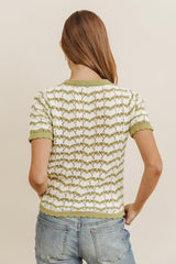 Eddie Knit Sweater In Green - Final Sale