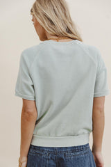 Pauly Short Sleeve Top In Sage - Final Sale