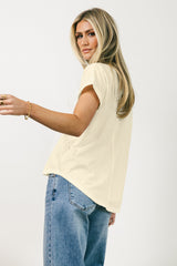 Khloe Knit Top In Cream - Final Sale