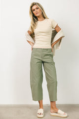 Sephrina Barrel Pants In Olive - Final Sale