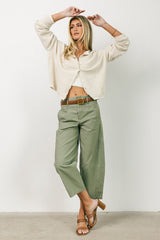 Sephrina Barrel Pants In Olive - Final Sale