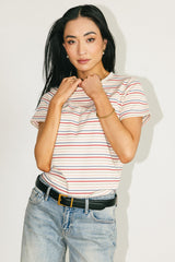 Christopher Striped Tee In Multi - Final Sale