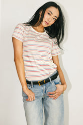 Christopher Striped Tee in Multi - FINAL SALE