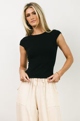 Betty Basic Knit Top in Black - FINAL SALE