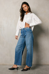 Juliette Barrel Jeans In Medium Wash - Final Sale