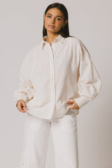 Winifred Button Up In Natural - Final Sale