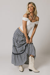 Jasper Plaid Maxi Skirt - Final Sale
