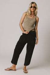 Luna Knit Tank Top in Taupe - FINAL SALE