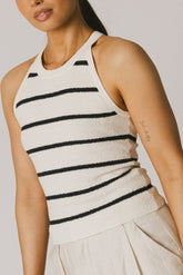 Kamari Striped Tank Top in Navy - FINAL SALE