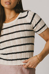 Meggie Striped Sweater In Navy - Final Sale