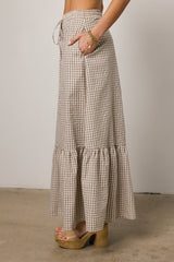 Willie Gingham Maxi Skirt - Final Sale