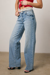 Cierra Double Waisted Wide Leg Jeans - FINAL SALE