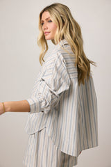 Tommy Striped Button Up - Final Sale