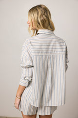 Tommy Striped Button Up - Final Sale