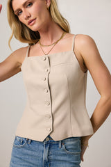 Helaina Button Front Top - Final Sale