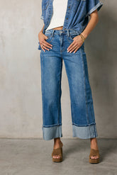 Fenna Cuffed Wide Leg Jeans - FINAL SALE