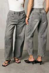 Lisette Barrel Jean in Grey - FINAL SALE