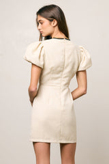 Laura Bow Mini Dress - Final Sale