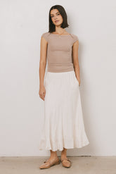 Amara Maxi Skirt in Ivory - FINAL SALE