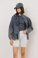 Paige Denim Jacket In Medium Wash - Final Sale
